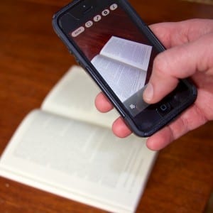 CC image "Smartphone performing OCR" courtesy Robert Costain