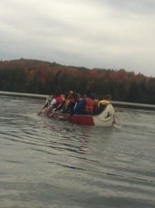 Canoeing as a team