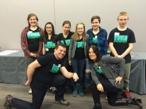 Chris Hiltz (bottom left) with a colleague and some of the "geniuses" at FPSA