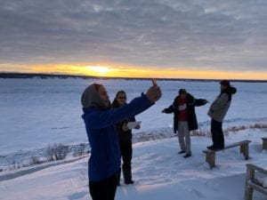 NWT Youth take selfies of horizon