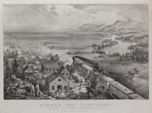 “Across the Continent, Westward the Course of Empire Takes Its Way,” art by F. F. Palmer, published by Currier and Ives, New York, NY, 1868.
