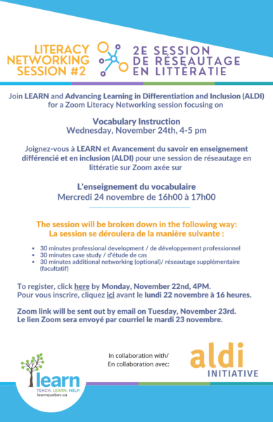 Nov. 24 Session Literacy Networking #2